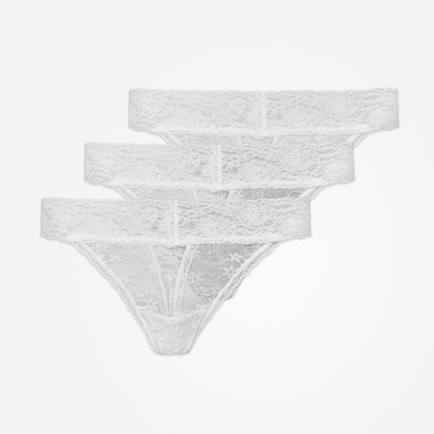 Tangas aus Spitze - Unterhosen - Weiß