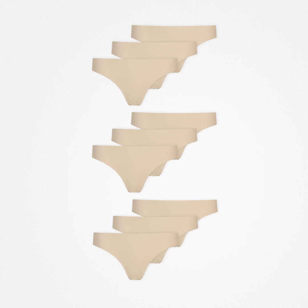 {"alt": "Tangas aus Mikrofaser - Unterhosen - Hellbeige", "quantity":"3"}