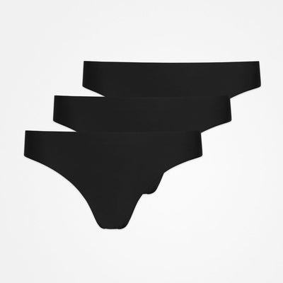 Tangas aus Mikrofaser - Unterhosen - Schwarz