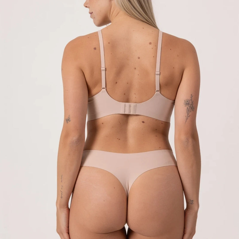 Tanga sans couture en microfibre | Beige