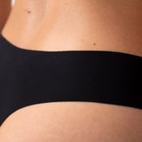 Tanga sans couture en microfibre | Noir