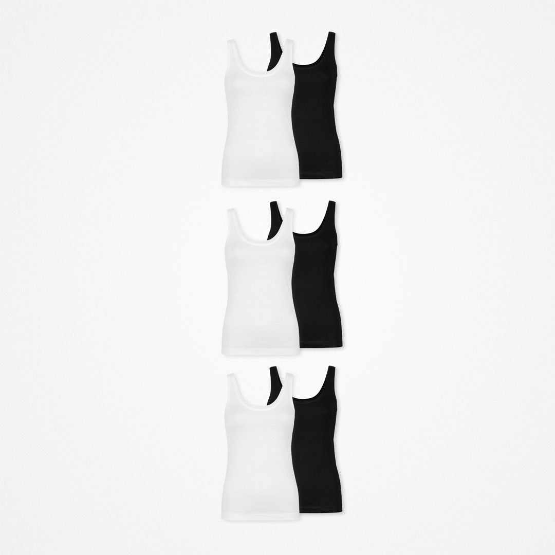{"alt": "Débardeurs femme - Hauts - Noir et blanc", "quantity":"3"}