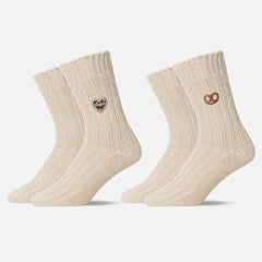 {"alt": "Norweger Socken - Socken - Off White "Lebkuchenherz & Brezn"-Edition", "quantity":"1"}