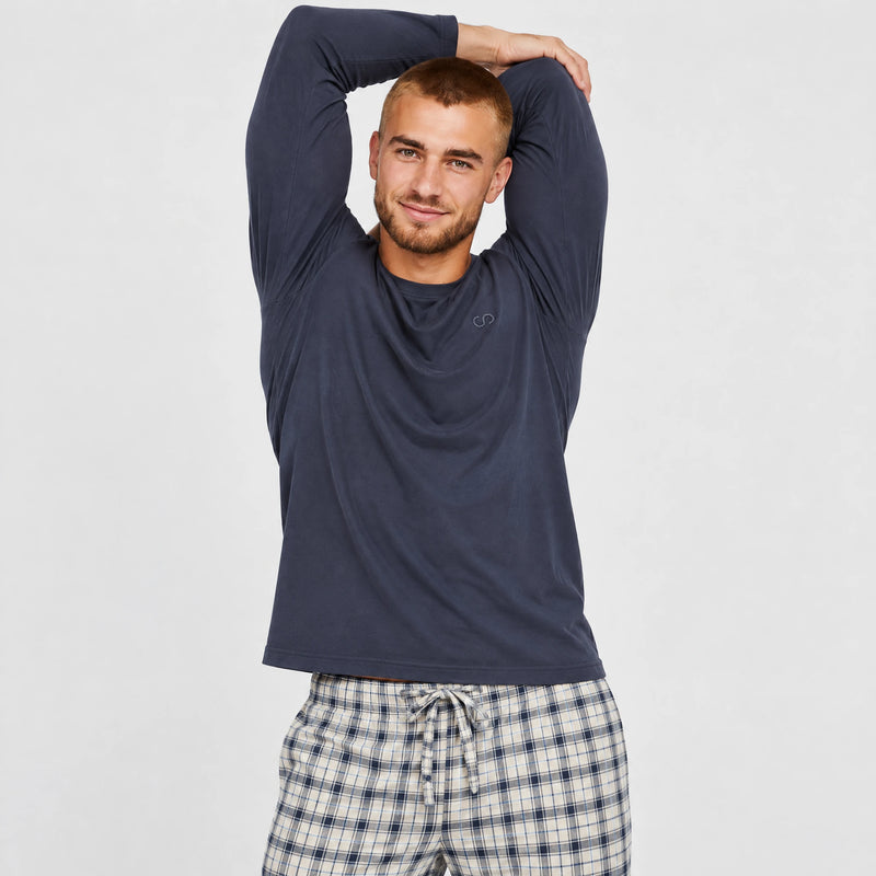 Flanell Schlafanzug Set Herren - Kleidung - Entspannte Passform