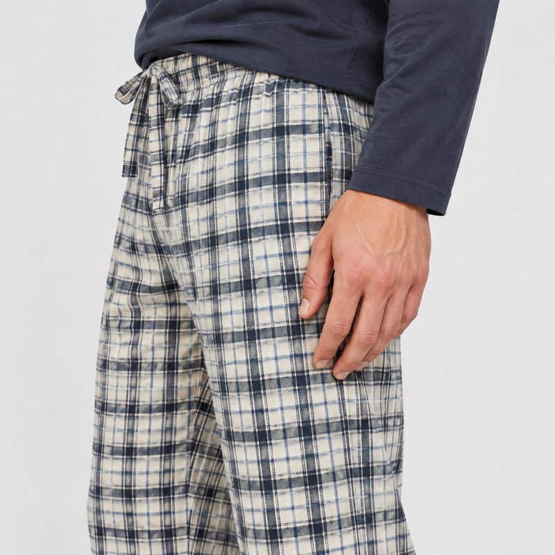 Flanell Schlafanzug Set Herren - Kleidung - Angerauter Flanell