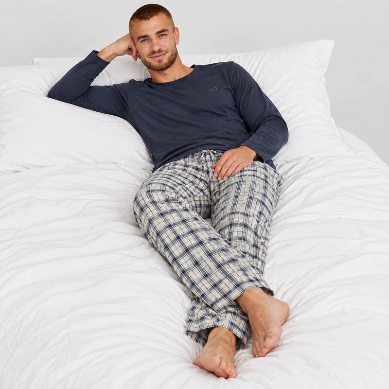 Flanell Schlafanzug Set Herren - Kleidung - Für Bett &amp; Couch