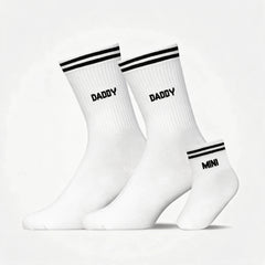 Familiensocken „Daddy, Daddy, Mini“ - Socken - Weiß