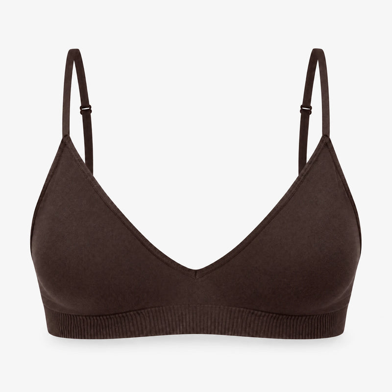 Seamless Triangel Bralette - Oberteile - Coffee Bean