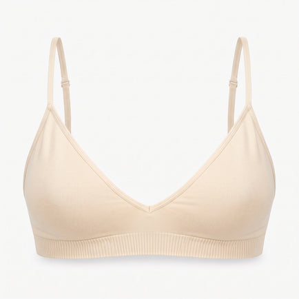 Seamless Triangel Bralette - Oberteile - Beige