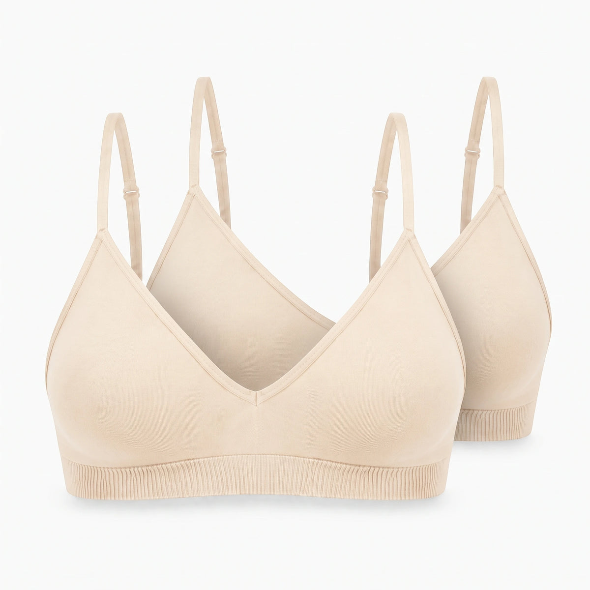 {"alt": "Seamless Triangel Bralette - Oberteile - Beige", "quantity":"2"}