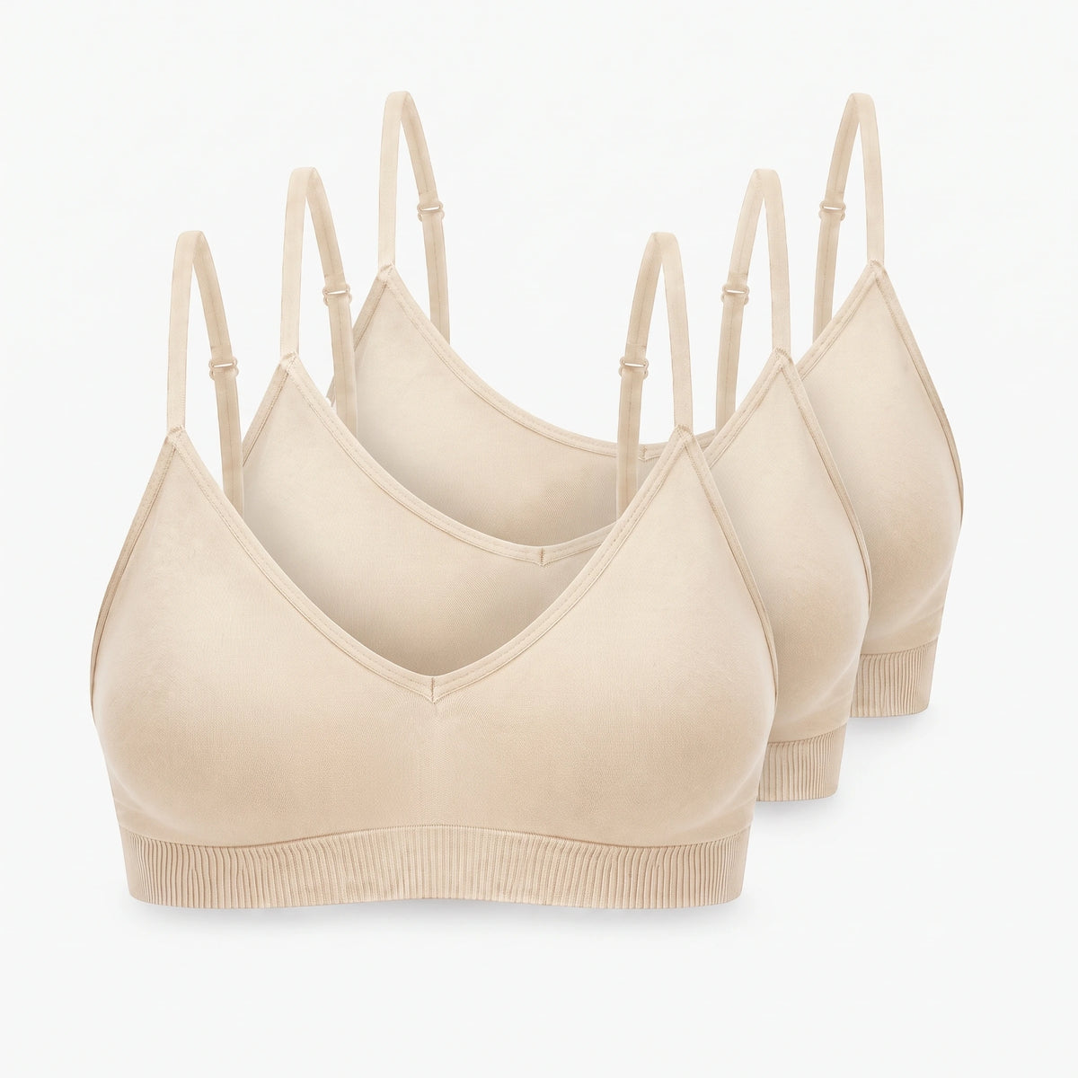 {"alt": "Seamless Triangel Bralette - Oberteile - Beige", "quantity":"3"}