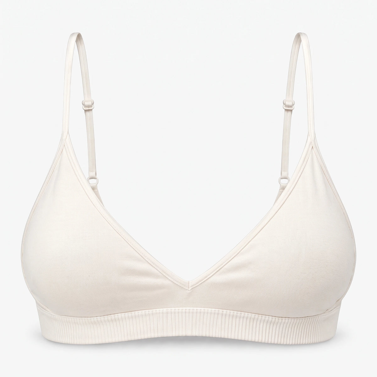 Seamless Triangel Bralette - Oberteile - Cremeweiß