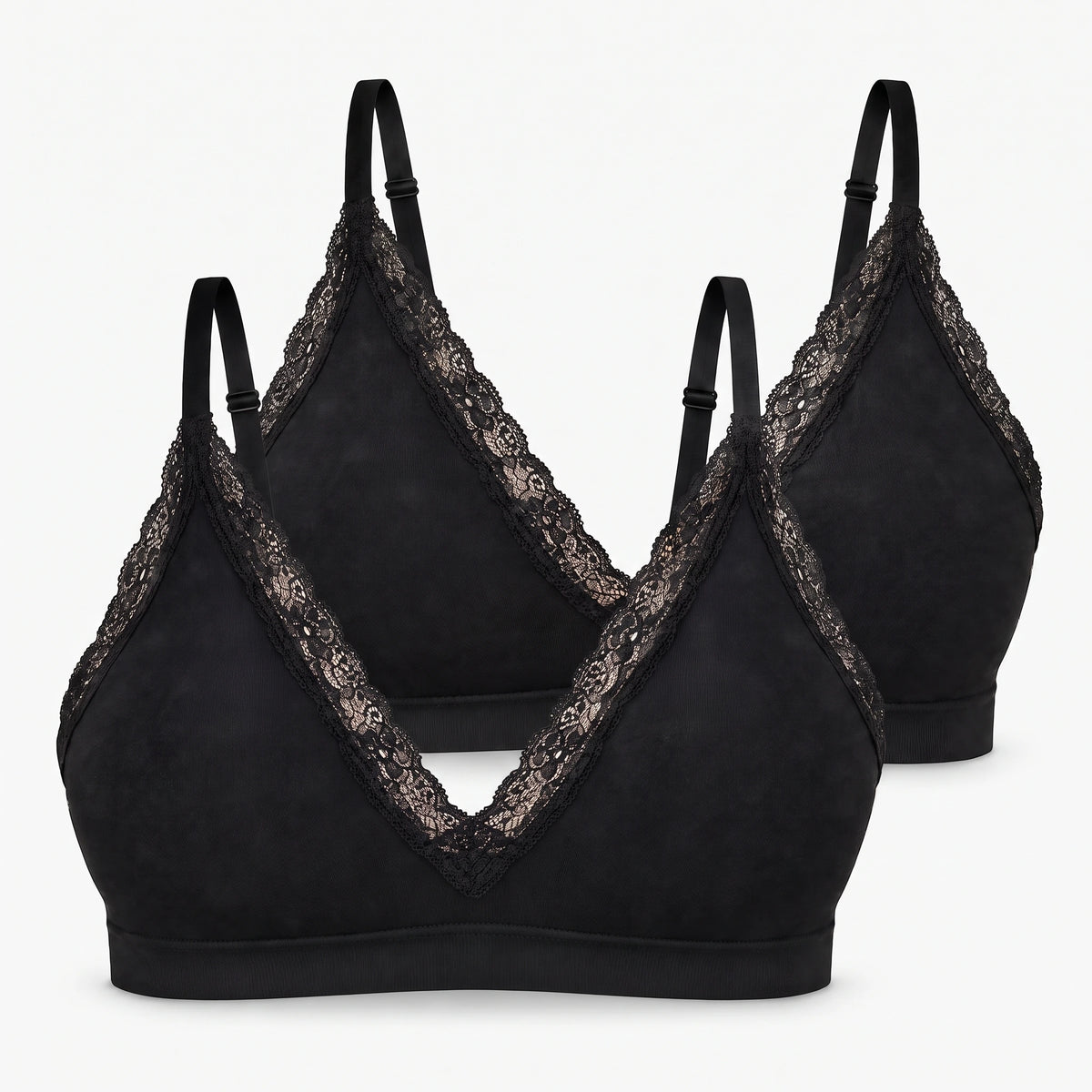 {"alt": "Seamless Spitzen Bralette - Oberteile - Schwarz", "quantity":"2"}