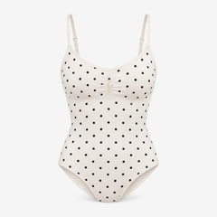 Shaping Body Slip Seamless - Oberteile - Cremeweiß mit schwarzen Punkten