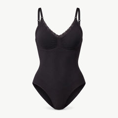 Shaping Body mit Spitze - Oberteile - Schwarz