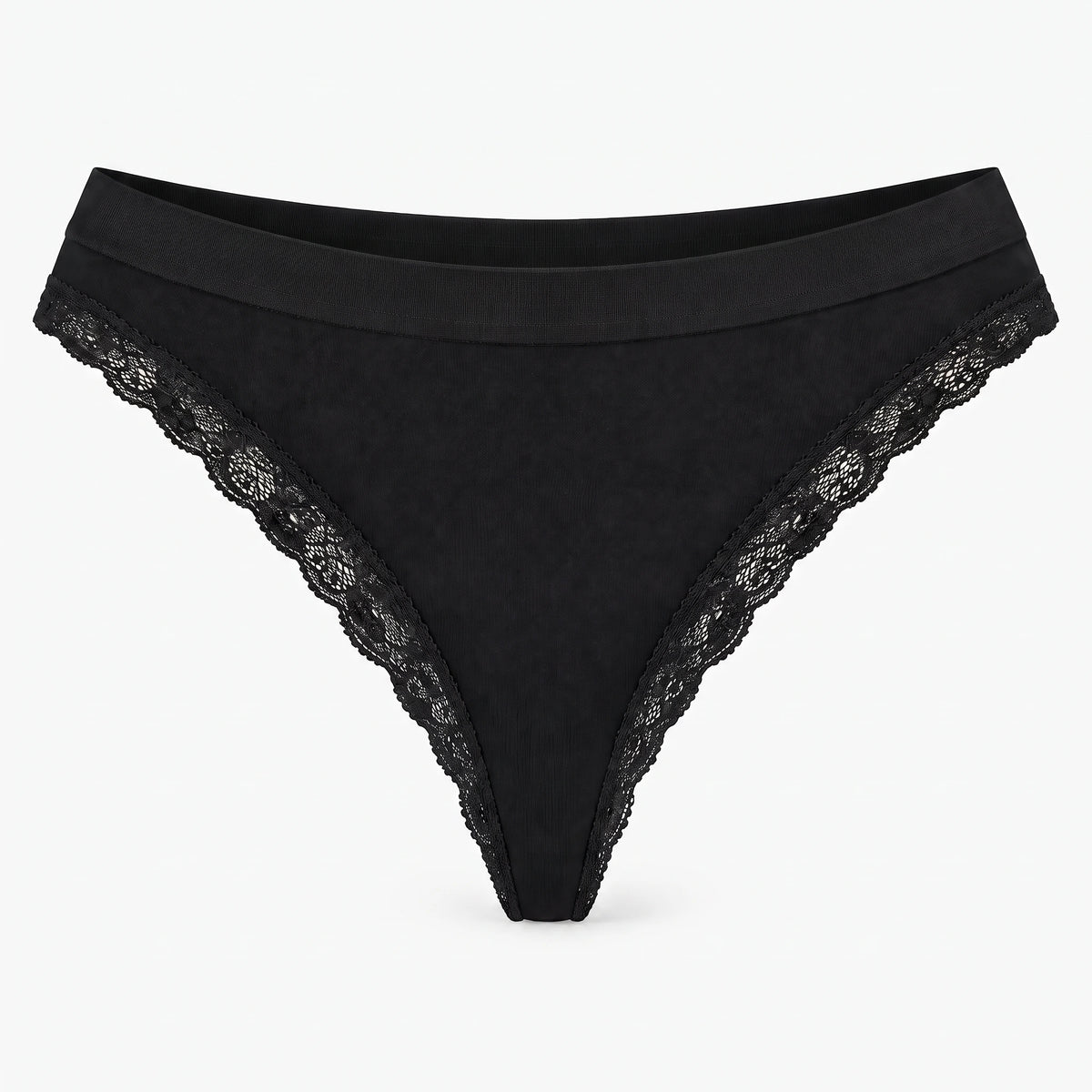 Seamless Strings mit Spitze - Unterhosen - Schwarz