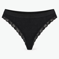 Seamless Strings mit Spitze - Unterhosen - Schwarz