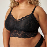 Reggiseno a balconcino taglie forti | Nero