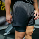 2 in 1 Shorts Herren - Hosen - Innenhose