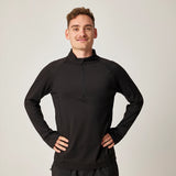 Maglia sportiva uomo manica lunga con mezza cerniera - Maglie -
