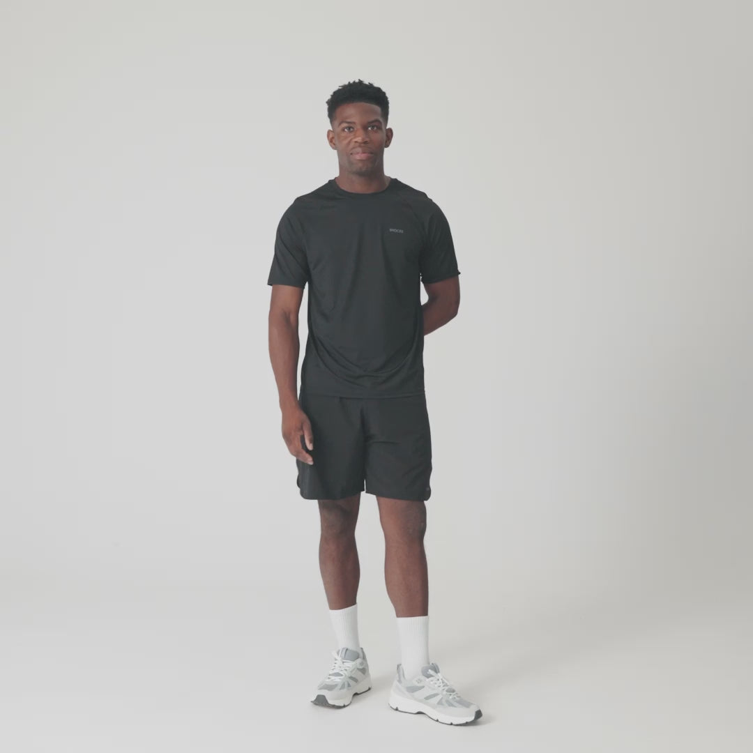 Kurze Sporthose mit Logo Herren