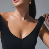 Shaping Body mit breiten Trägern | Schwarz