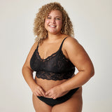 Reggiseno a balconcino taglie forti | Nero
