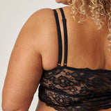 Reggiseno a balconcino taglie forti | Nero