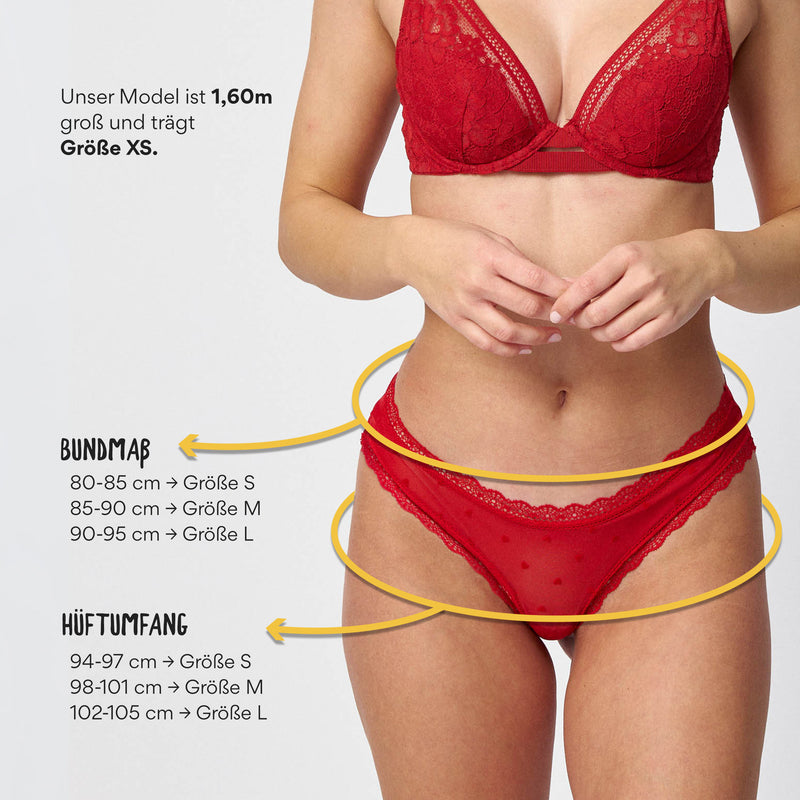 Perizoma in mesh con pizzo Love Special - Biancheria Intima - Vestibilità